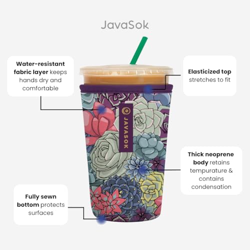 JavaSok Iced Coffee & Cold Soda Insulated Neoprene Cup Sleeve