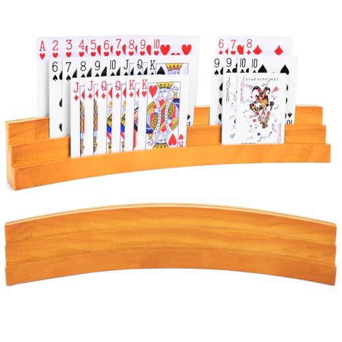 Curved Playing Card Holders for Kids Adults Seniors (2 Count)