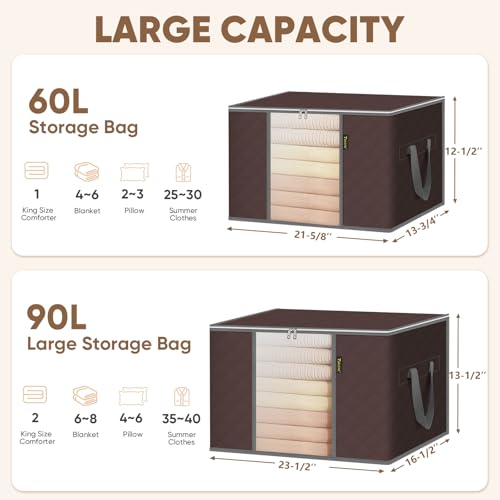 8 Pack Clothes Storage Bags (8 Count)