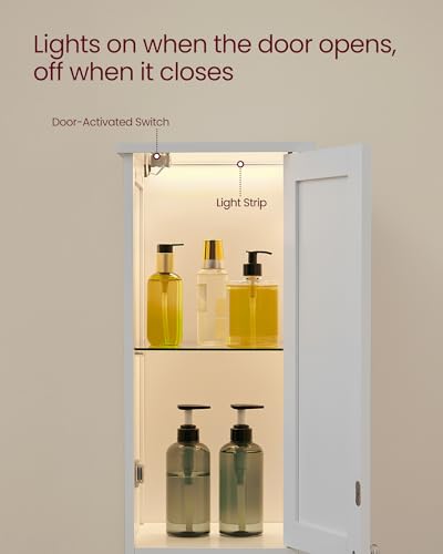 Tall Storage Cabinet with Lights