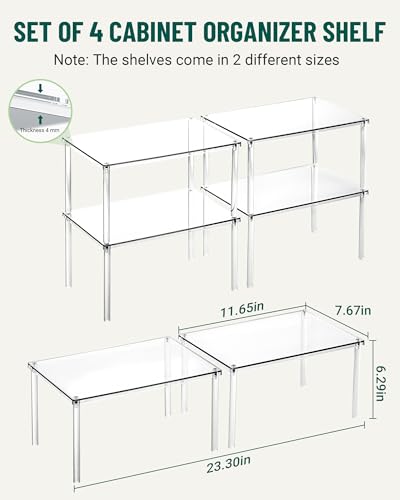 Acrylic Cabinet Organizer Set of 4 (4 Count)