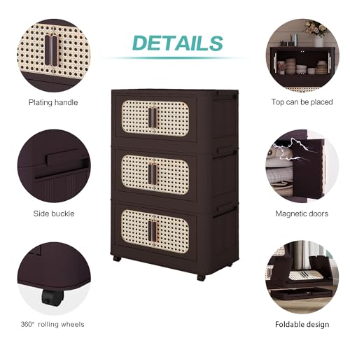 4 Tiers Folding Storage Cabinet (224 Ounce)