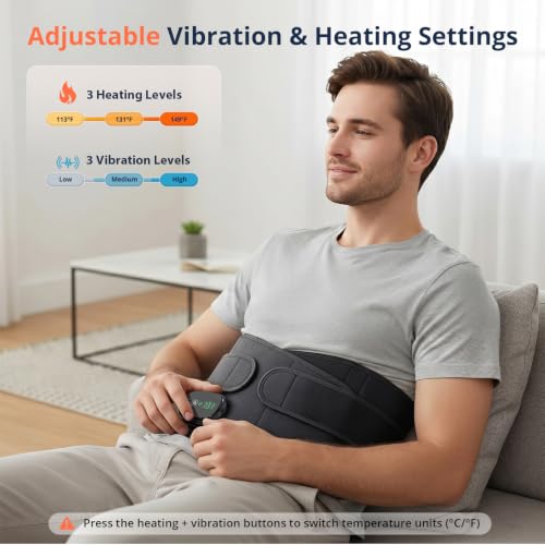 Heating Pad for Back with Heat 3 Vibration & Heat for Family and Friends
