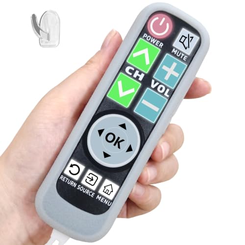 Backlit Big Button TV Remote Replacement for Samsung TV with Cover & Hook