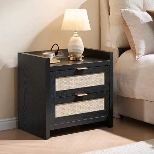 Rattan Night Stand Bedside Table