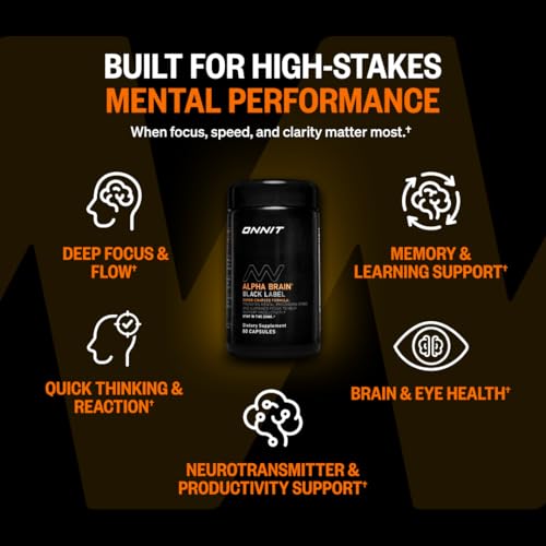Alpha Brain Black Label Nootropic (80 Count)