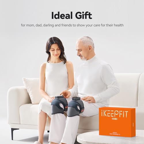 Cordless Knee Massager with Heat Vibration for Pain Relief
