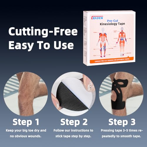 Precut Kinesiology Tape for Knees (20 Count)
