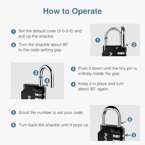 4 Combination Lock Locker 4 Digits Combo Padlock Gym Red & Black