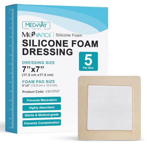 Silicone Foam Adhesive Dressing with Border (5 Count)
