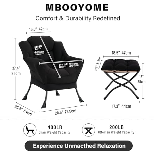 Modern Lazy Chair with Ottoman