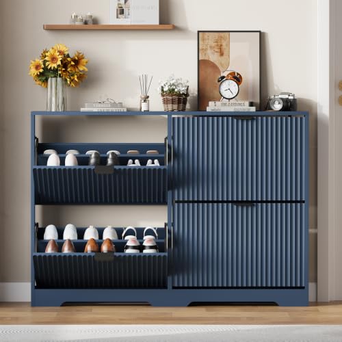 Shoe Cabinet Storage for Entryway with 4 Flip Drawer