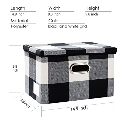 Collapsible Storage Bin with Lid [3 (3 Count)