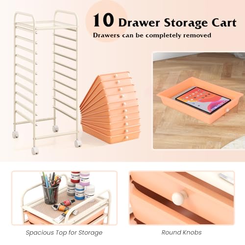 10 Drawer Storage Cart w
