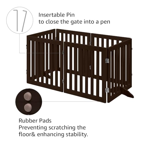 120" Extra Wide Pet Gate and Pet Playpen Combination for Dog Cat