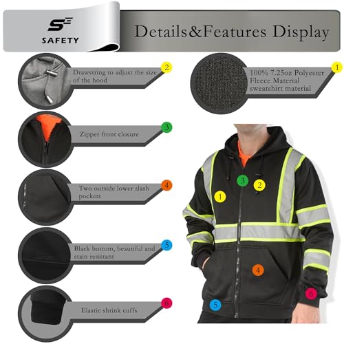 High Visibility Safety Sweatshirt for Men