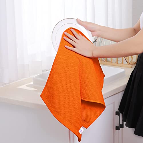 100% Cotton Waffle Weave Kitchen Dish Towels 4 (4 Count)