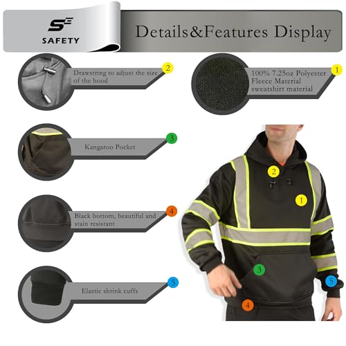 Class 3 Hi Vis Hoodie for Men