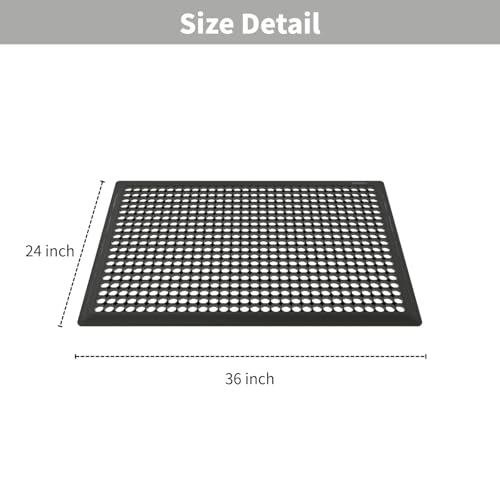 4 Pack Rubber Floor Mats 36”x24” (4 Count)