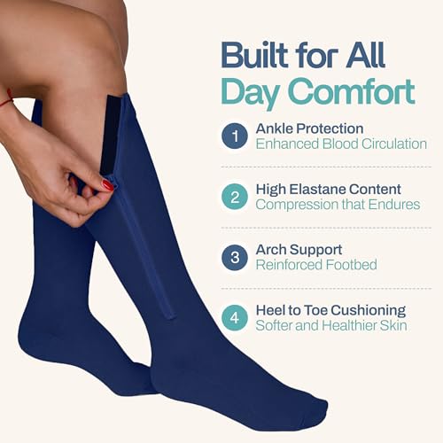 Zipper Compression Socks for Men & Women