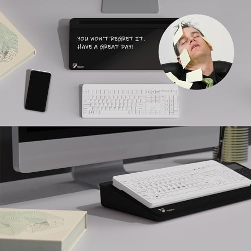 Glass Desk Whiteboard with Calculator 17x6 in