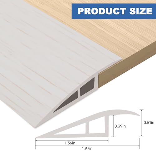 Vinyl Floor Transition Strip Self Adhesive Door Threshold Strip (10 Foot)
