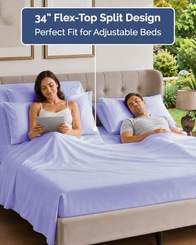 Flex Top Split Head King 6 Piece Sheet Set