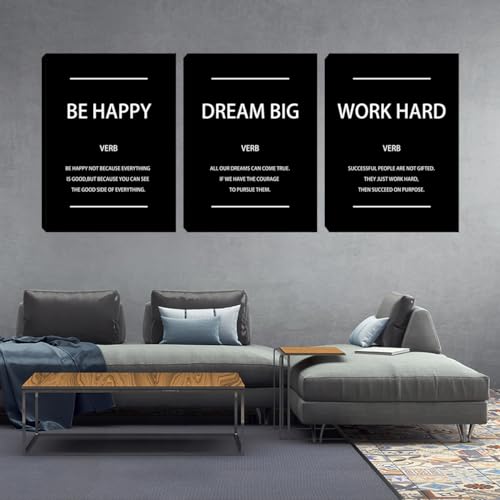 Motivational Office Wall Art (3 Count)