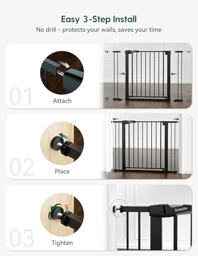 Pressure Mounted Baby Gate for Stairs (2 Count)