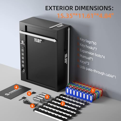 60 Key Biometric Key Lock Box
