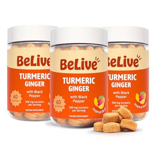 Turmeric and Ginger Gummies for Joint and Mobility Support 180 Count