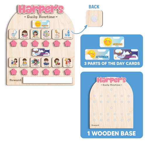 Personalized Wooden Chore Chart for Kids