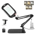 10X 30X Large Square Magnifying Glass with Light and Stand (4.02 Count)