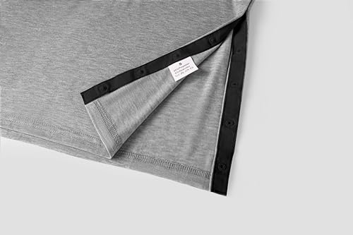 Men Post Shoulder Surgery Shirt Chemo Rehab Must Haves Port Access Clothing Rotator Cuff Surgery Snap Adaptive Clothes Dialysis