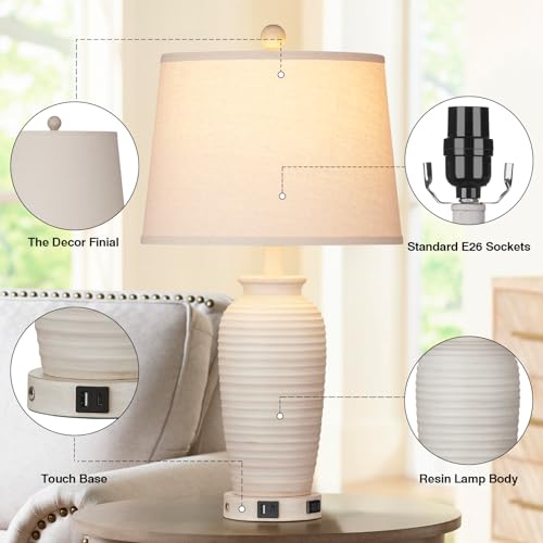 24.3" Farmhouse Jar Table Lamps Set of 2 (2 Count)