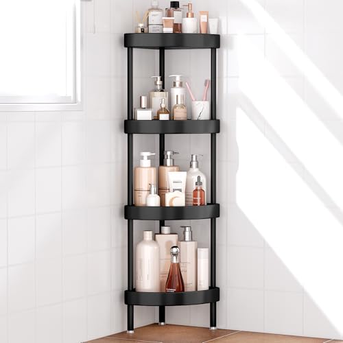 4 Tier Aluminum Corner Shower Caddy Standing Rustproof (4 Count)