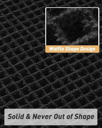 Upgraded Waffle Bath Mat Set of 2 Absorbent Non Slip Bathroom Mat 17" x 24" (5.675 Sq Ft)