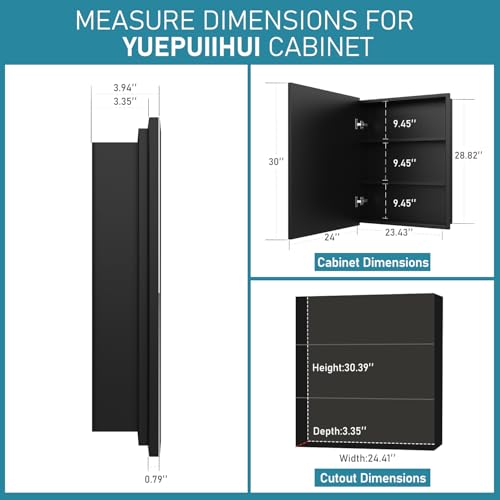 24 x 30 Inch Bathroom Medicine Cabinet with Mirror