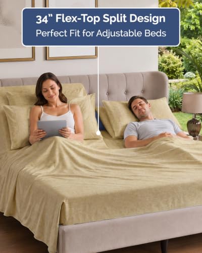 Flex Top Split Head King 6 Piece Sheet Set