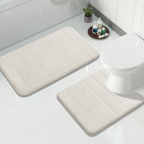Memory Foam Bath Mat Set 2 Piece