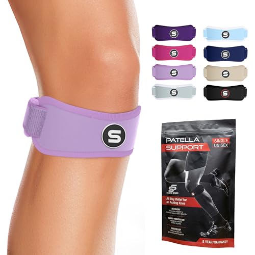 Sleeve Stars Swedish Brand Patellar Tendon Support Strap for Women & Men Effective Osgood Schlatter Knee Brace Youth & Kids Knee Brace with 3 Adjustable Length fits 12" (2 Count)