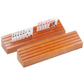 GSE Wooden Playing Card Holders Tray Racks Organizer Set