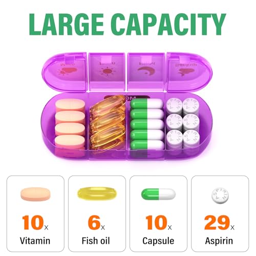 Weekly Pill Organizer 4 Times a Day