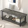 Industrial Entryway Bench with Storage