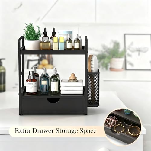 Bathroom Counter Organizer with Basket