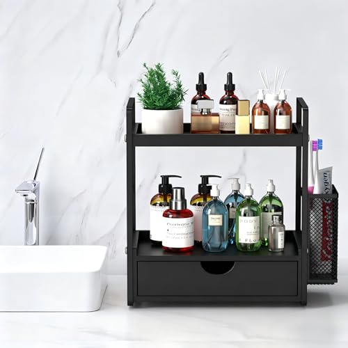 Bathroom Counter Organizer with Basket