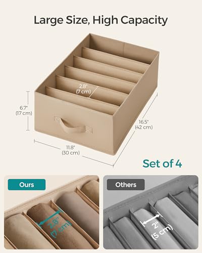 4 Pack Drawer Clothes Organizers (4 Count)