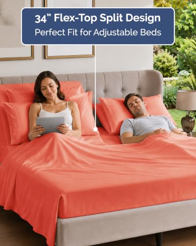 Flex Top Split Head King 6 Piece Sheet Set