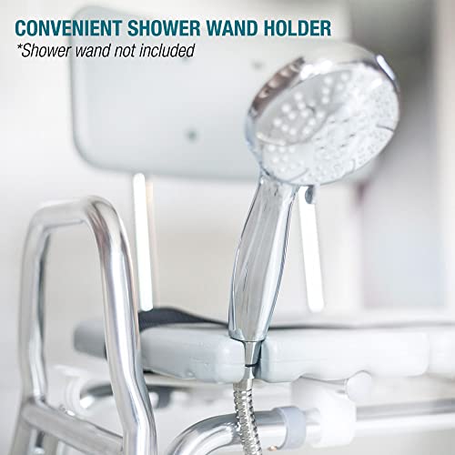 Tub Transfer Bench and Shower Chair with Non Slip Aluminum Body