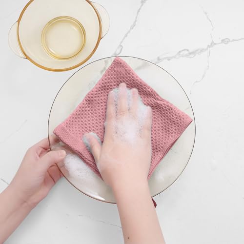 100% Cotton Waffle Weave Kitchen Dish Cloths 12 (12 Count)